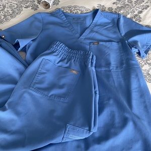 Figs Scrub Set - ceil blue